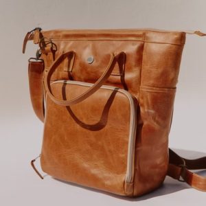 Liam Nappy Bag - Full-Grain Leather