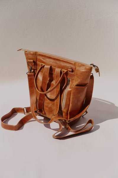 Liam Nappy Bag - Full-Grain Leather 10